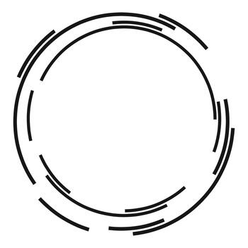 Abstract speed circle lines creating modern frame vector