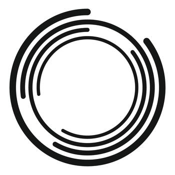 Concentric circles forming abstract dynamic motion graphic vector