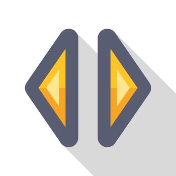 Expanding and collapsing arrows icon for navigation vector