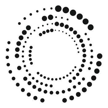 Expanding vortex dot circle abstract background vector