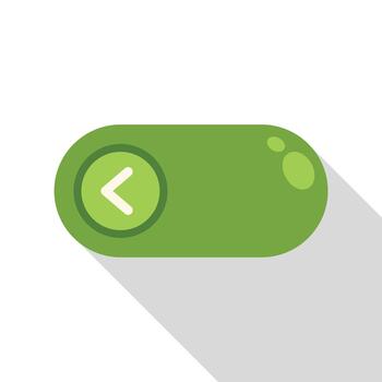 Green toggle switch slider interface icon vector