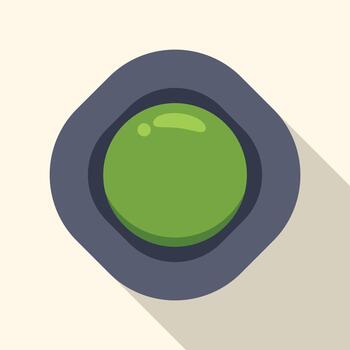 verde circulo empujar botón usuario interfaz elemento vector