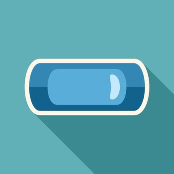 Blue empty rounded rectangular interface web button vector