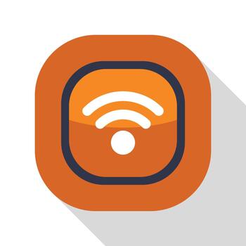 Wi fi signal technology icon transmitting wireless connection vector