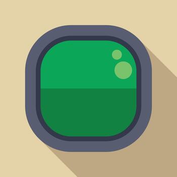 Green user interface button modern flat design icon vector