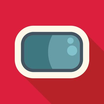 Camera lens interface showing flat design concept vector