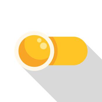 Yellow on off switch toggle ui icon vector