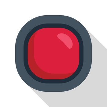 rojo empujar botón demostración emergencia advertencia señal vector