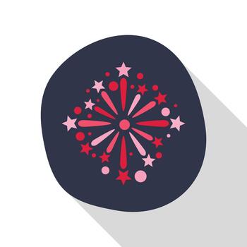 Fireworks exploding celebrating holiday event party icon vector