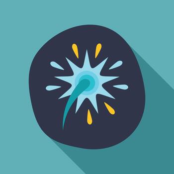 Fuegos artificiales explotando celebrando nuevo año plano diseño vector