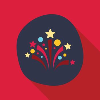 fuegos artificiales explotando estrellas celebrando festivo evento concepto vector