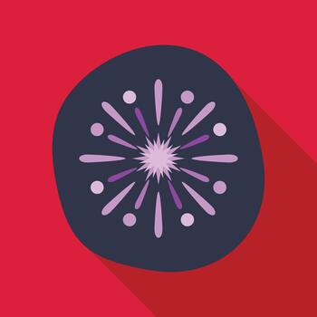 Fireworks explosion icon creating celebration abstract background vector