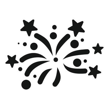 Fireworks celebration icon showing abstract explosion event vector