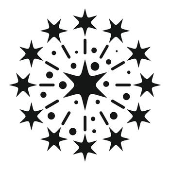 Fuegos artificiales Starburst icono explotando gráfico celebrando fiesta vector