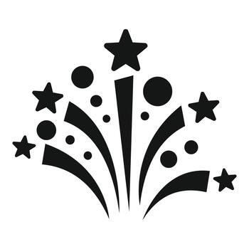 Fireworks exploding celebrating new year's eve party icon design vector