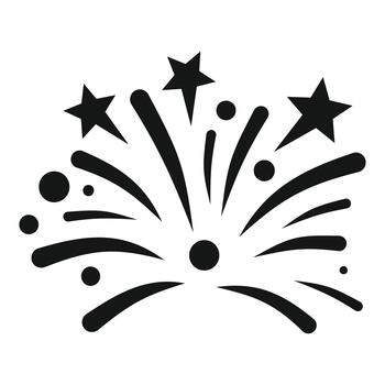 Fireworks exploding celebrating party event success icon vector