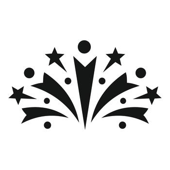 fuegos artificiales explotando celebracion icono en blanco antecedentes vector