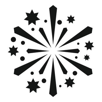 explotando Fuegos artificiales creando un Starburst celebracion icono vector