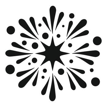 Firework explosion burst icon simple abstract design vector