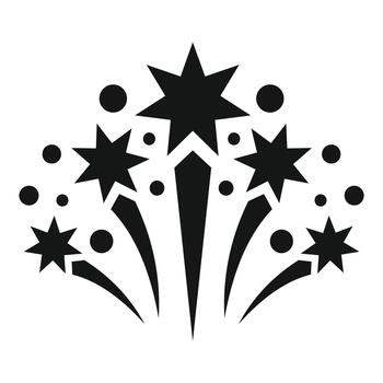 Fireworks exploding celebrating party event icon vector