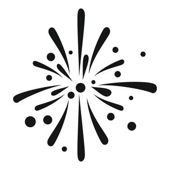 Celebrating firework exploding pictogram bursting icon on white vector