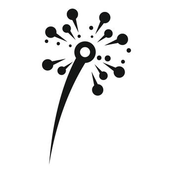 diente de león semilla cabeza resumen explotando icono diseño vector