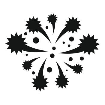 Fireworks exploding celebrating event party festival icon vector