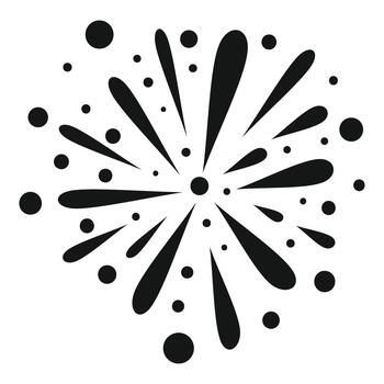 resumen explosión Estallar extensión partículas icono vector