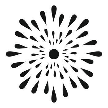 Abstract explosion icon representing burst or splash vector