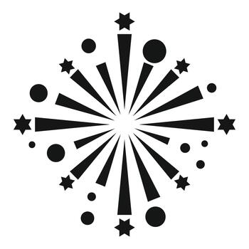 Fireworks exploding celebration icon artwork design vector