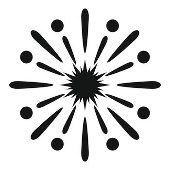 Firework starburst icon exploding graphic element vector