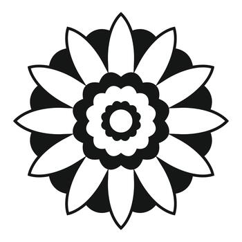 Floral mandala geometric design creating abstract pattern vector