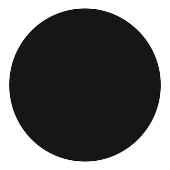 Black circle solid shape minimalist design element vector