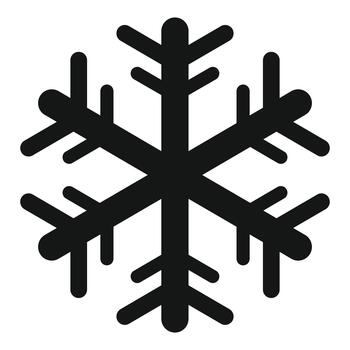 Snowflake symbol representing winter cold and ice frost vector