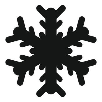 Snowflake icon representing winter cold and ice vector