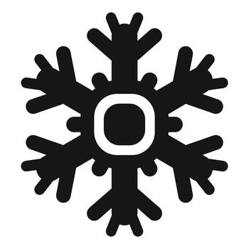 copo de nieve apagado controlar icono para enfriamiento sistema vector