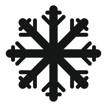 Snowflake icon representing winter, cold, and frost vector
