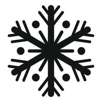 Snowflake icon representing winter weather and frost concept vector