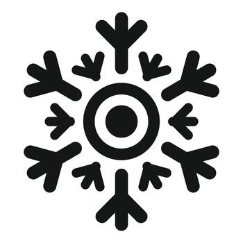 A snowflake icon with arrows pointing in different directions vector