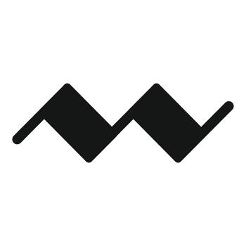 Black zigzag line graphic icon creating a pattern vector