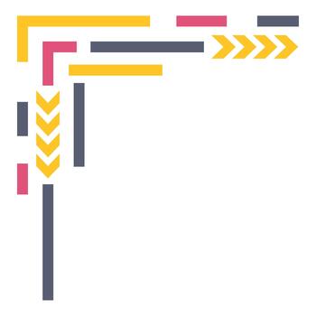 resumen geométrico líneas en esquina creando gráfico frontera vector