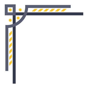 Abstract geometric border frame with yellow lines vector