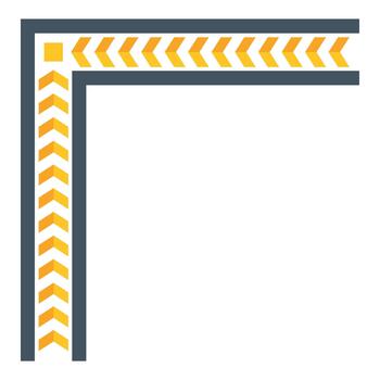 resumen esquina marco con amarillo galones vector