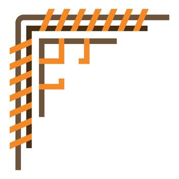 resumen geométrico esquina elemento formando un decorativo marco vector