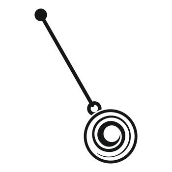 Hypnosis pendulum creating mesmerizing spiral trance effect vector