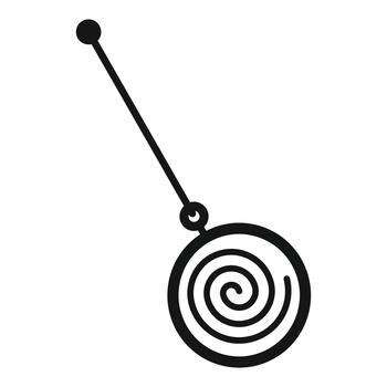 Hypnosis pendulum creating spiral mind control illusion vector