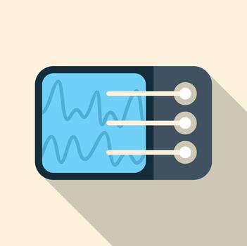 Oscilloscope displaying waveform signal for electronic measurement vector