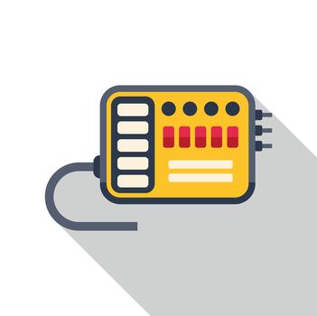 electrónico controlar panel dispositivo con botones y interruptores vector