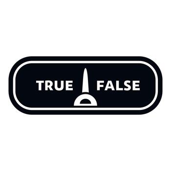 True false choice decision switch option selecting vector