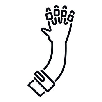 Hand with padlocks on fingers showing control and restriction vector